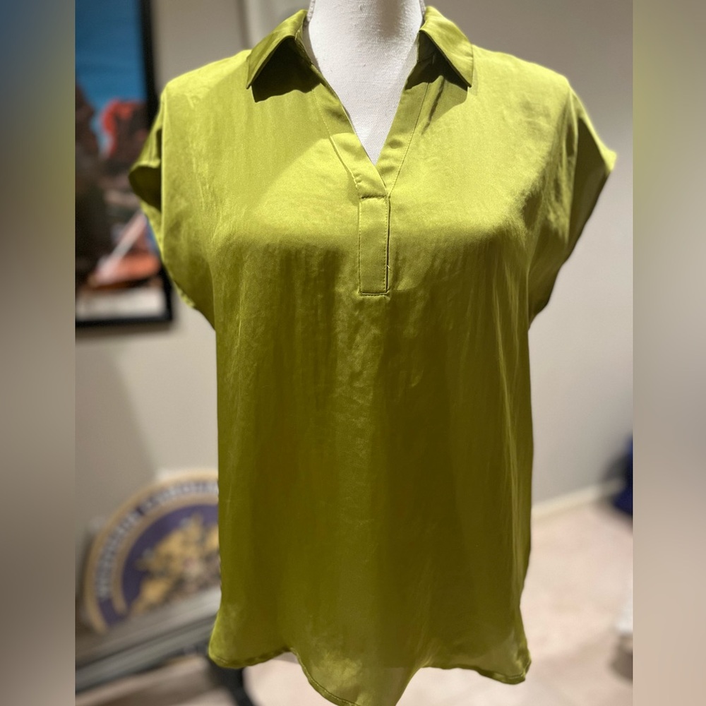 Silky Green Blouse